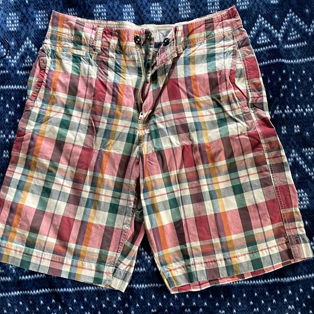 Mens multi colored plaid shorts - American Eagle
